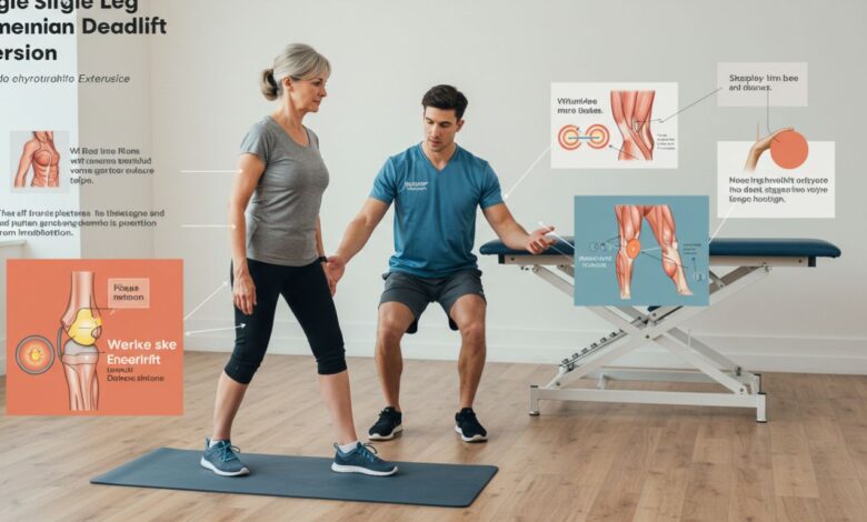 Single Leg Romanian Deadlift for Knee Physiotherapy